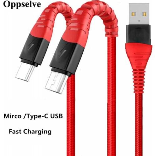 USB Type C Cable For Samsung S21 S20 S10 Huawei P30 P40 Fast Charge Type-C Micro Mobile Phone Charging Micro USB C Cable Wire