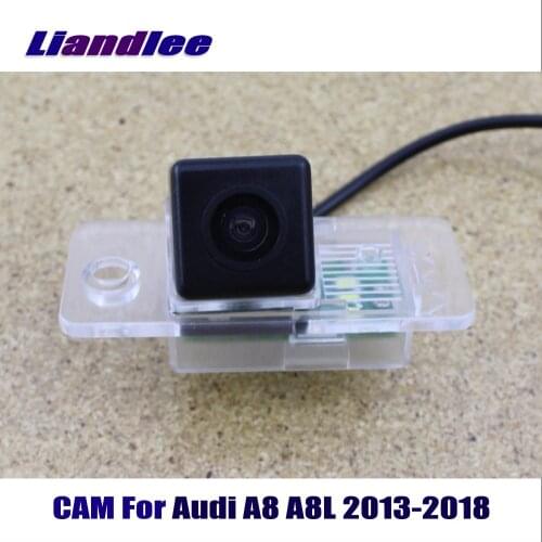 Liandlee CAM Car Rearview Reverse Parking Camera For Audi A8 A8L 2013-2018 / Rear View Backup Camera HD CCD Night Vision