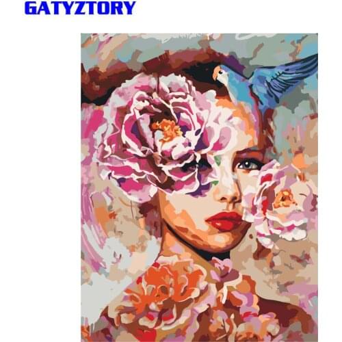 GATYZTORY Frame Picture Diy Painting By Numbers Figure Painting Girl Wall Art Picture Canvas By Numbers For Home Decors Artwork