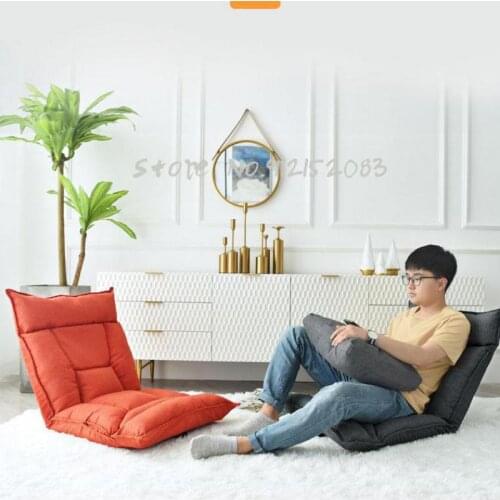 Lazy sofa tatami foldable single bed upper back chair floor bedroom balcony bay window leisure small sofa