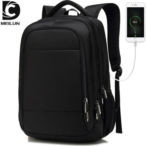 DC.Meilun Men Durable Waterproof Business High Capacity Laptop Backpack With USB Charge Designer Backpack