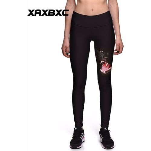 NEW 0037 Sexy Girl Women Panther Animal 3D Prints High Waist Workout Fitness Leggings Pants