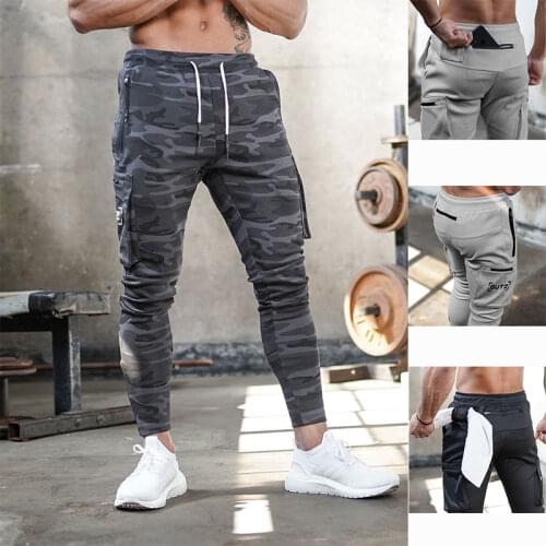 2021 new autumn mens multi-pocket fitness sports pants men high-quality cotton jogging pants gym fitness Training trousers