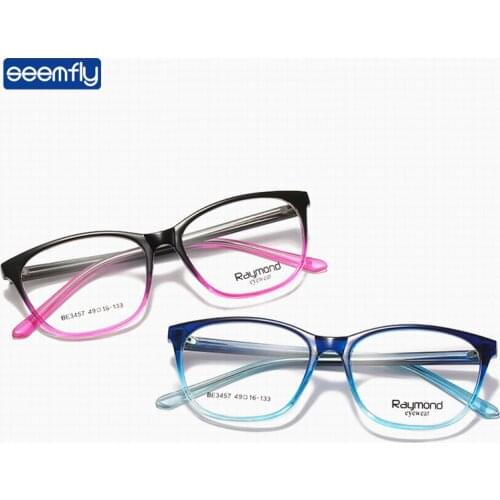 Seemfly Children Gradient Color Plain Glasses Boys Girls Ultralight TR90 Optical Goggles Transparent Colorful Eyewear For Kids