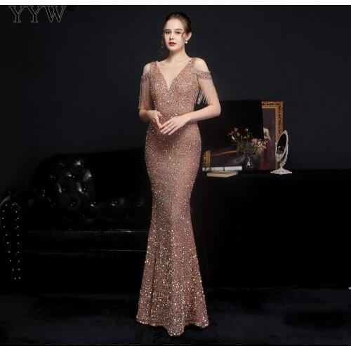 Sexy Black Sequins Shinny Long Evening Dress Women Sleeveless Elegant Party Dinner Dresses Tassel Maxi Bodycon Mermaid Vestidos