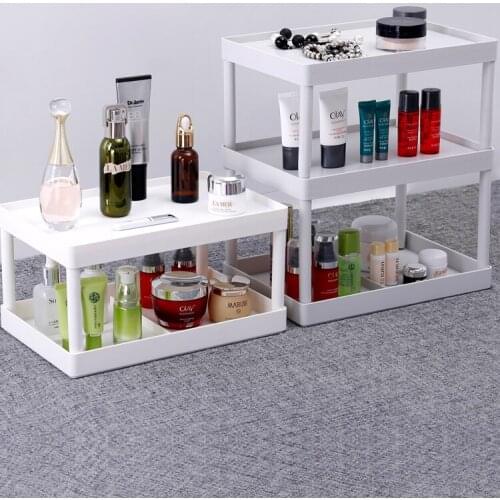 Bathroom Storage Rack Makeup Organizer Cosmetic Storage Box Desktop Shelf Table Sundries Holder Kitchen Spice Rack Organizer