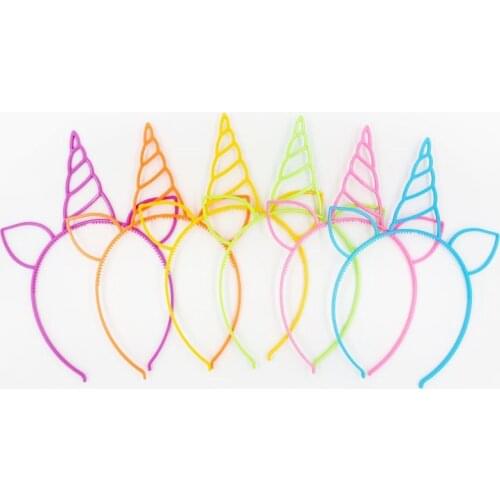 6pcs Unicorn Party Decoration Unicorn Headband Birthday Party Decorations Kids Baby Shower Kids Favors Festive Party Supplies