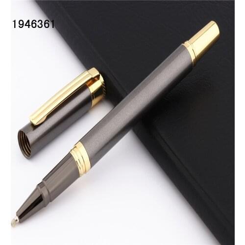 Luxury pens You 7037 Gold hat Gray Colour Business office Medium Nib Rollerball Pen New