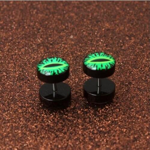 1 PC Animal Eye Piercing Earring Harajuku Cute 3D Eye Piercing Stud Earring Fashipn Jewelry for Men