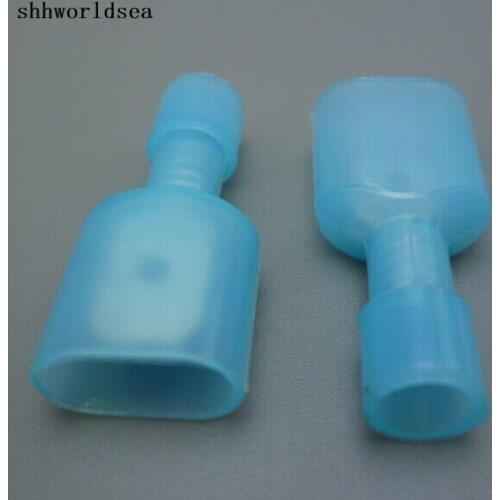 Shhworldsea 2000pcs male blue Spade Crimp Connector Wire Terminal for 16-14AGW wire