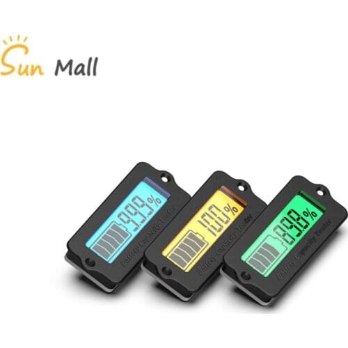 12V 24V 36V 48V Lead-Acid Battery LY6N Recessed Battery Capacity Indicator Tester Voltmeter Green Light battery charge indicator