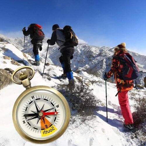 Camping Survival Compass Metal Vintage Pocket Watch Compass Accurate Navigation Tool For Hiking Hunting Outdoor Equipment