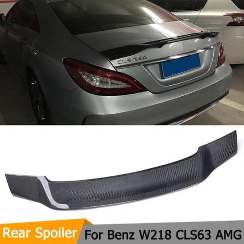 Carbon Fiber Auto Trunk Rear Spoiler Wing for Mercedes-Benz W218 CLS350 CLS400 CLS500 CLS63 Sedan 4-Door 2012-2017