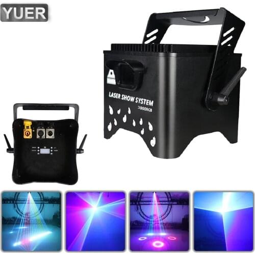 Outdoor 3W Waterproof Full Color RGB Laser Animation Pattern Effect Light For DJ Disco Stage Bar Music Festival Water Park Party