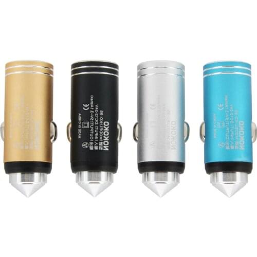 Metal Dual USB Port Car Charger Universal 3.1A For iPhone X XS 11 Samsung Xiaomi Fast Charging Adapter Mobile Phone Chargers