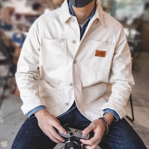 Vintage Jeans Jackets Coats For Men Solid Casual Cotton White Denim Jacket Man Clothing