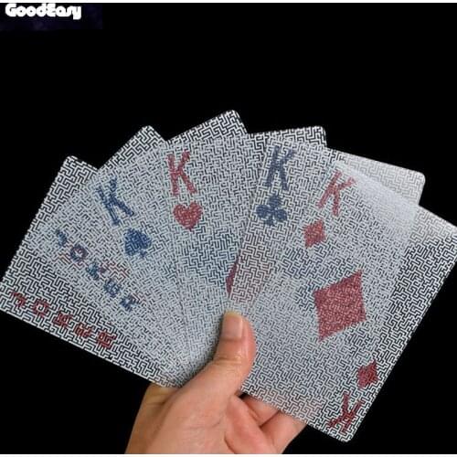 Magic Transparent Waterproof Plastic Playing Cards Poker PVC Poker Party Activities Magic Show Cards Gift Leisure Game