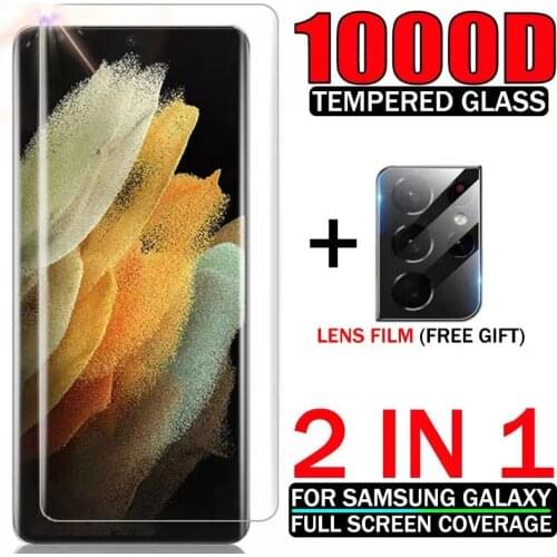 1000D Tempered Glass For Samsung S21 S20 S10 S9 S8 Plus Screen Protector For Samsung Note 20 Ultra 10 9 8 5G HD Glass