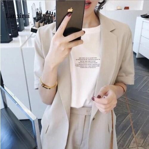 Lanxirui Women Office Blazer 2 Two Piece Set Sexy Solid Neon Orange Notched Collar Short Blazer Suits Jacket Shorts Suit Set