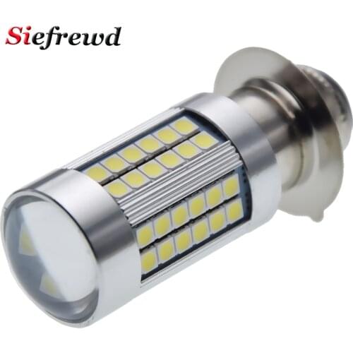 1Pcs P15D PX15D H6M LED Motorcycle Headlight Bulb Lamp 3030 66SMD High Low Beam Motorbike ATV Scooter Moped Head Light 6V 12V D