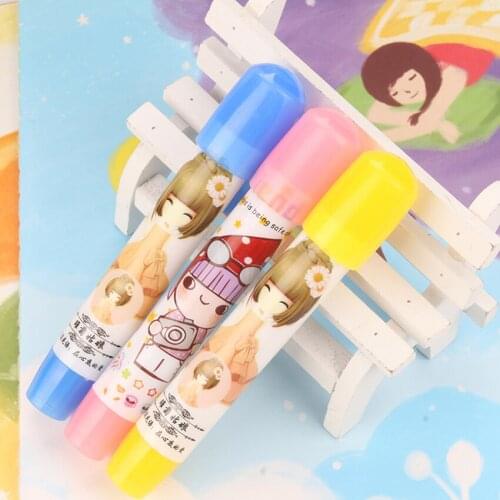 1PC Cute Students Pen Shape Hand Press Eraser Rubber Pencil Kid Funny Stationery School Supplies Office Accessories