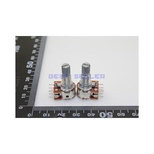 10pcs B50K 50K ohm mini typ 6 pin Linear Taper Rotary Potentiometer Pot