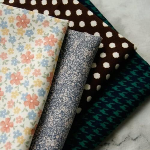 150x50cm Autumn Winter Thick Plaid Shivering Dots Brushed Polyester Sewing Fabric, Making Childrens Skirt Coat Clothing Cloth