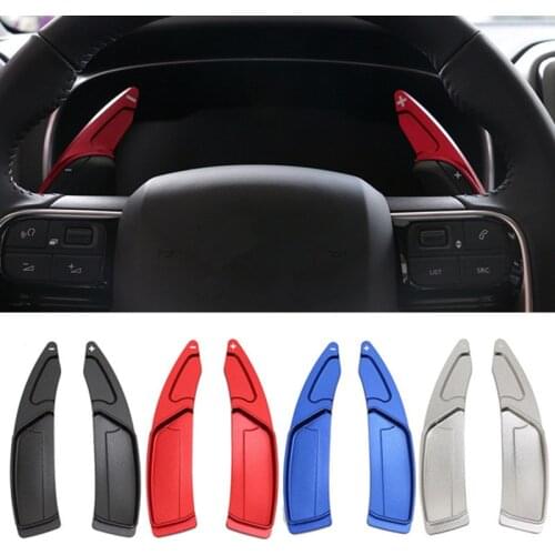 2x Car Steering Wheel Shift Paddles Shifter Extension Aluminium For Citroen C5 Aircross C4 Grand Picasso Berlingo Spacetourer