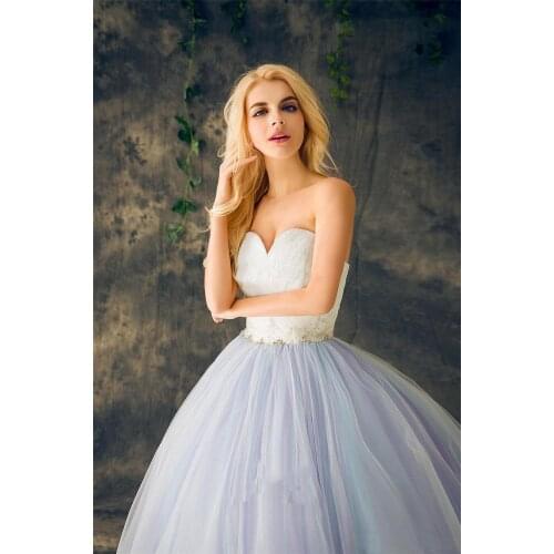 2021 Sweetheart Prom Dress Ball Gown Light Purple Multi Color Layers Skirt Vestidos de Graduacion Lace Up Long Crystal Dress