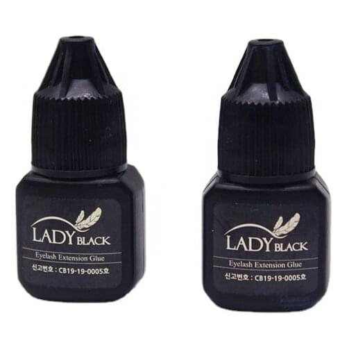 5ml 10ml Lady Glue Eyelash Extension Glue Black Korea Gum Long Lasting Strong Adhesive Fast Dry False Eyelash Lifting Sticky 2s