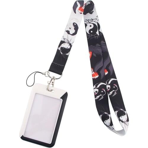 DZ1437 New Yin and Yang Lanyards for Key Neck Strap lanyard card ID Holder Gym Key Chain Key Holder DIY Hang Rope Key Rings