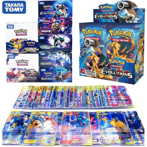 EVOLUTIONS - Lost Thunder With Box English Pokemon Vmax Card Pikachu MEGA Shining Cards Game Battle Carte Trading Children Toy