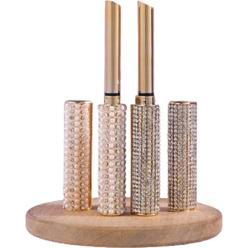 New DIY Lipstick Tube Empty Rhinestone Pearl Crystal Lip Balm Container Plastic Cosmetic Packaging Refillable bottle 30pcs 50pcs