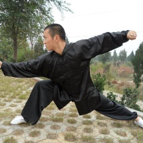 Chinese Kung Fu Tai Chi Suit Silk Wushu Suit Summer Breathable Performance Suit