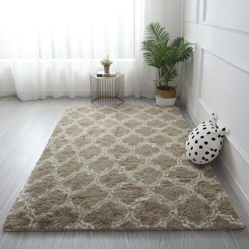 Living room carpet bedside plush floor mat tatami rectangular crawling rug thickened high-density sponge non-slip carpet