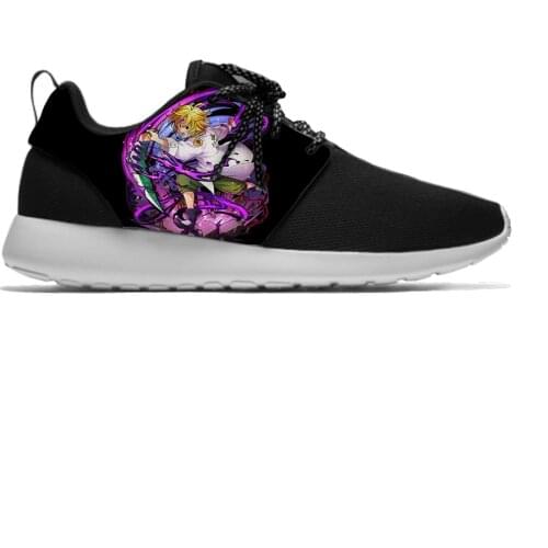 Japanese Anime Manga Seven Deadly Sins Meliodas Sport Running Shoes Casual Breathable Lightweight 3D Print Men Women Sneakers