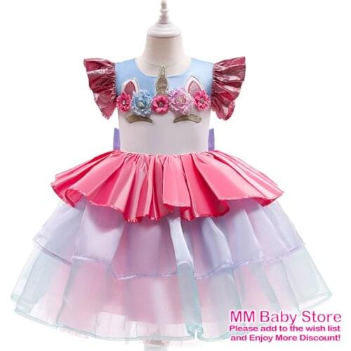 Summer 3-9Years Color Matching Dress Girl Gauze Skirt Wedding Party Dress Childrens Dress Girl Birthday Party Role Dance Dress