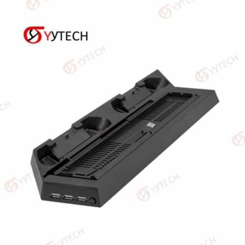 YYTECH Multifunctional Game Console Cooling Fan Controller Charging Stand Station for PS4 Slim Pro Accessories