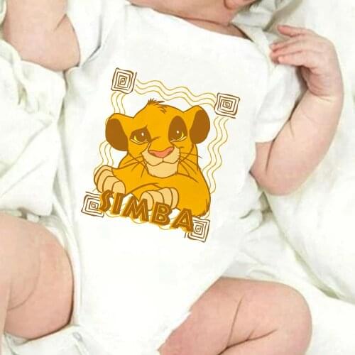 Fashion Newborn Jumpsuit Lion King Simba Infant Bodysuits Casual Loose Aesthetic Short Sleeve Summer Harajuku Toddler Romper