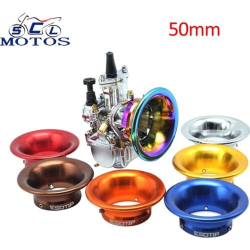 Sclmotos- 50mm Motorcycle Carburetor Air Filter Cup The Wind Horn Cup For 21/24/26/28/30mm PZ28 30mm PWK Keihin OKO KOSO MIKUNI