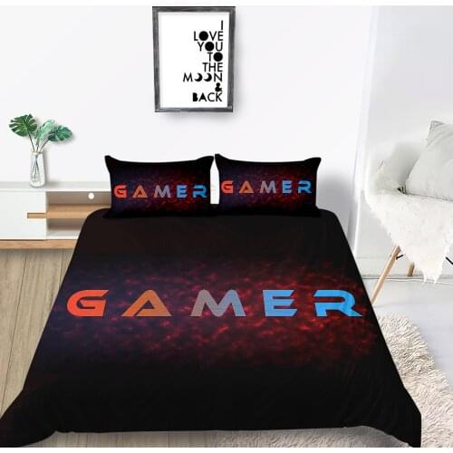 Gamer Bedding Set King Creative Classic Fashionable Black Duvet Cover Queen Twin Full Single Double Unique Design Bed Set