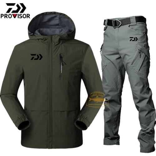 New Spring Fishing Clothes Waterproof Windproof Suit For Fishing Breathable Quick Dry Daiwa Fishing Set Outdoor Fishing Wear
