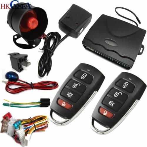 HKCYSEA 1-Way Car Alarm System With Siren for 12V DC Vehicle Central Car Door Lock System M802B-8101