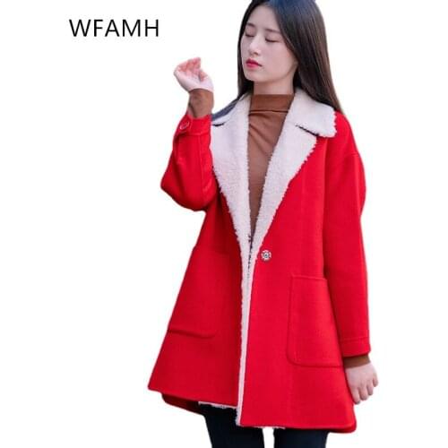 2021 autumn and winter new fashion double-sided cashmere lapel dark button woolen wool coat womens clothing Polyester Casual