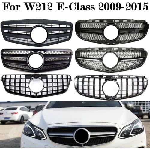 Front Racing Billet Bumper Grille Upper Facelift Grill For Mercedes-Benz E-Class W212 2009 2010 2011 2012 2013 2014 2015