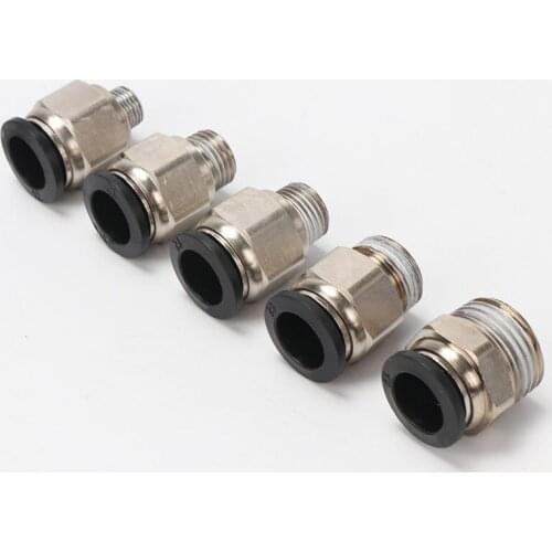 Pneumatic components of gas pipe quick connector 4-point quick plug PC straight thread 8mm high pressure 12mm cylinder