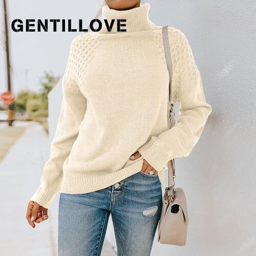 New Autumn Winter Knitted Women Sweater Pullover Turtleneck Loose Casual Long Sleeve Warm Fashion Lady Tops Female Streetwear