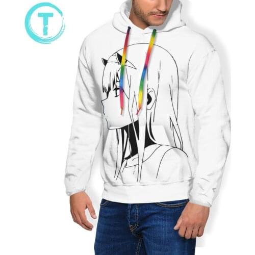 Darling In The Franxx Hoodie Zero Two Hoodies Stylish Winter Pullover Hoodie Polyester Mens White Long Hoodies