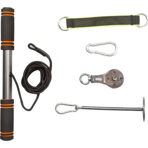 Fitness Arm Blaster Trainer Biceps Strong Power Stick Pull Rope for Gym Forearm Strength Chest Workout Wrist Roller Equipment