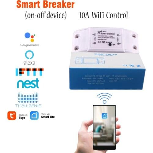 COLOROCK WiFi Smart Switch Tuya and Smart Life App control Works with Google Assistant/Alexa/Tmall Genie